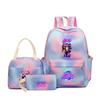 Witch Hunter Three-Piece Backpack Girl Digital Printing Elementary School Bag Large Capacity Backpack