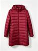 Clothing light down jacket women's medium and long hooded white duck down jacket casual winter atmosphere full!
