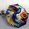 1pc Colorful Hummingbird with Vibrant Wings Automatic Opening and Closing Umbrella - Lightweight 3-Fold Design, Suitable for Fans, Travel, Daily