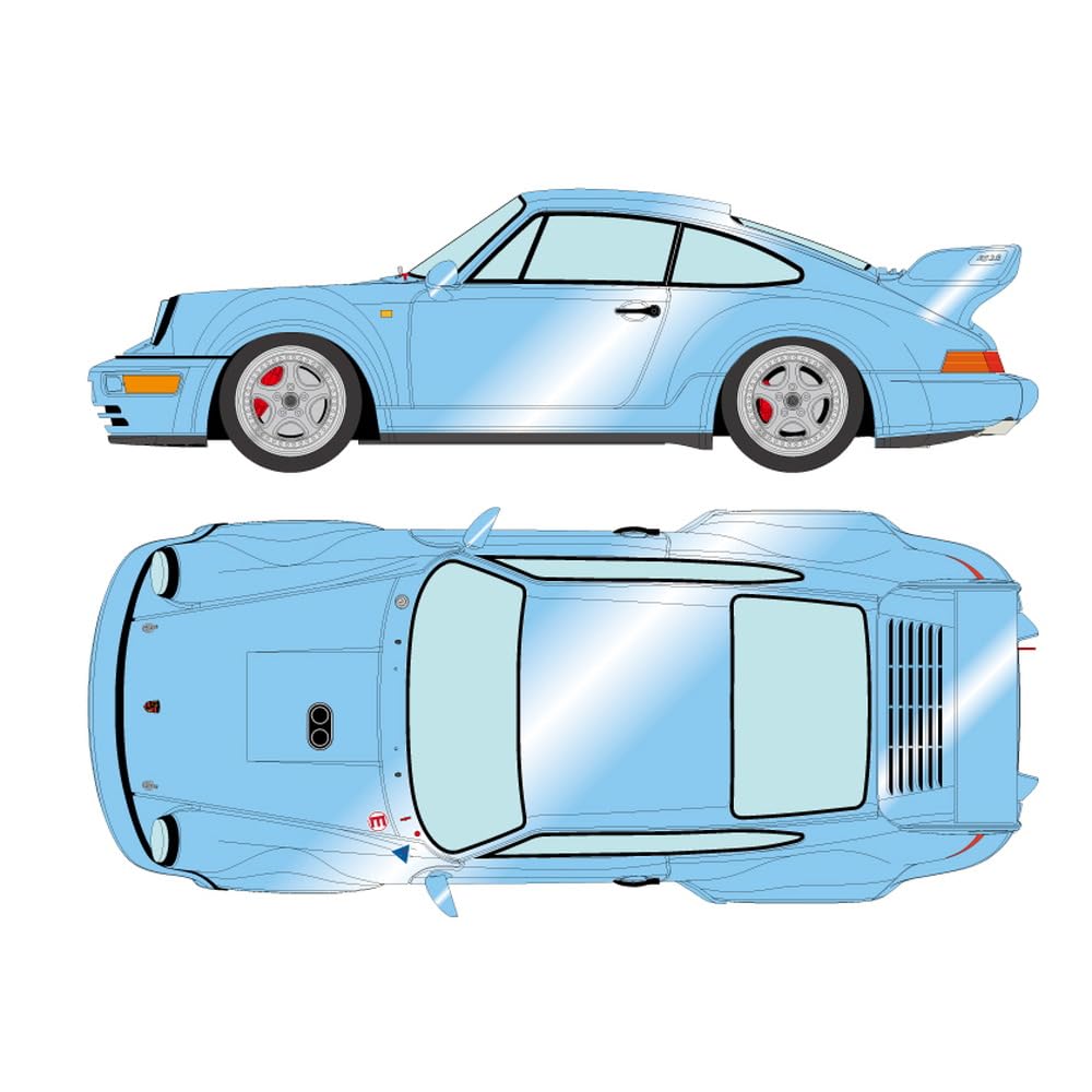 

VISION Масштаб Porsche 911 Carrera RSR 1993 Horizon Blue Metallic Готовая модель VM162G Make-Up 1/43 (964) 3,8