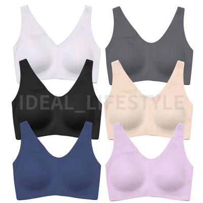 AIRism Wireless Bra Ultra Relax S-3XL Quick-Dry Seamless Women 482666 NWT