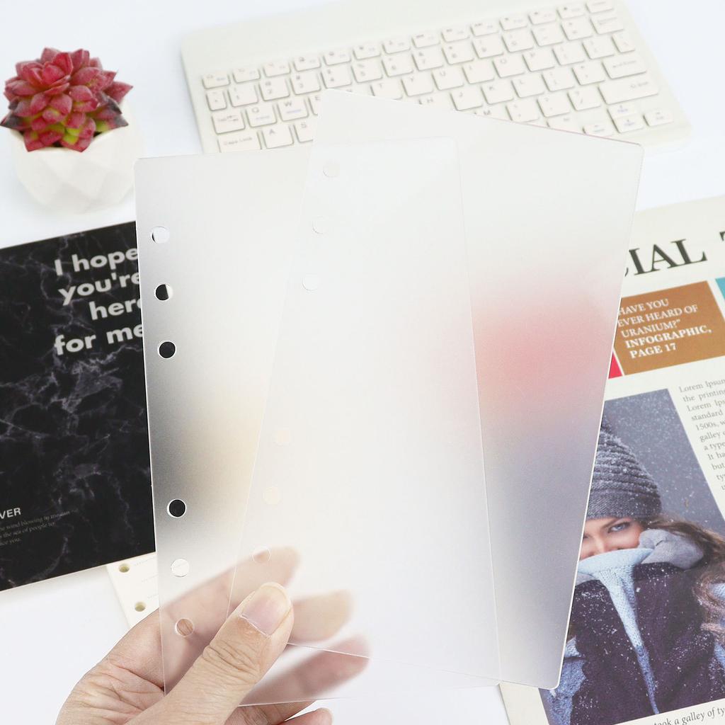 A5 A6 Frosting Thick line Acrylic Loose Leaf Binder Cover DIY Account Book Journal Planner Office Stationery Supplies