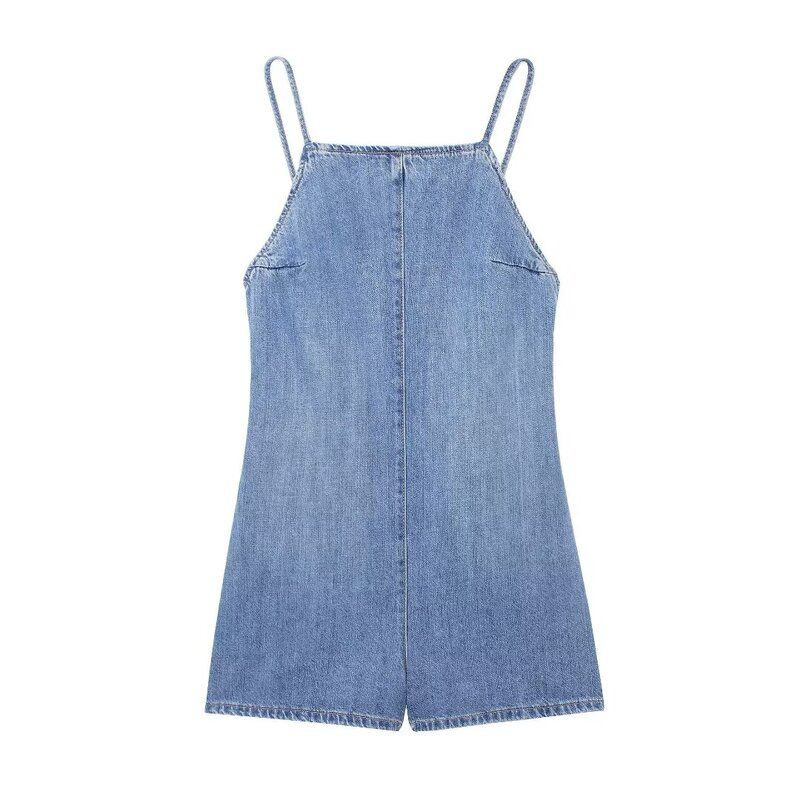 Fashion Style 2024 Summer New Arrival Women's Clothing Stylish Open Back Spaghetti Straps Slimming All-Match Jumpsuit 4365083