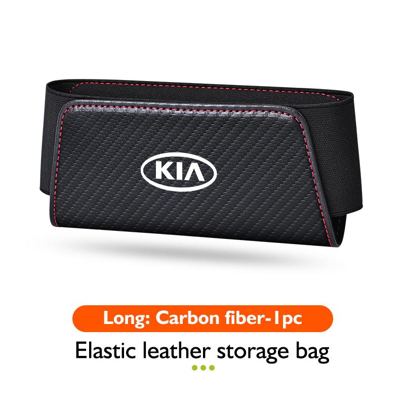 Leather Car Door Organizer Phone Sun Visor Glasses Key Storage Bag For KIA Rio K5 K2 Sportage Ceed Sorento Picanto Stinger Soul