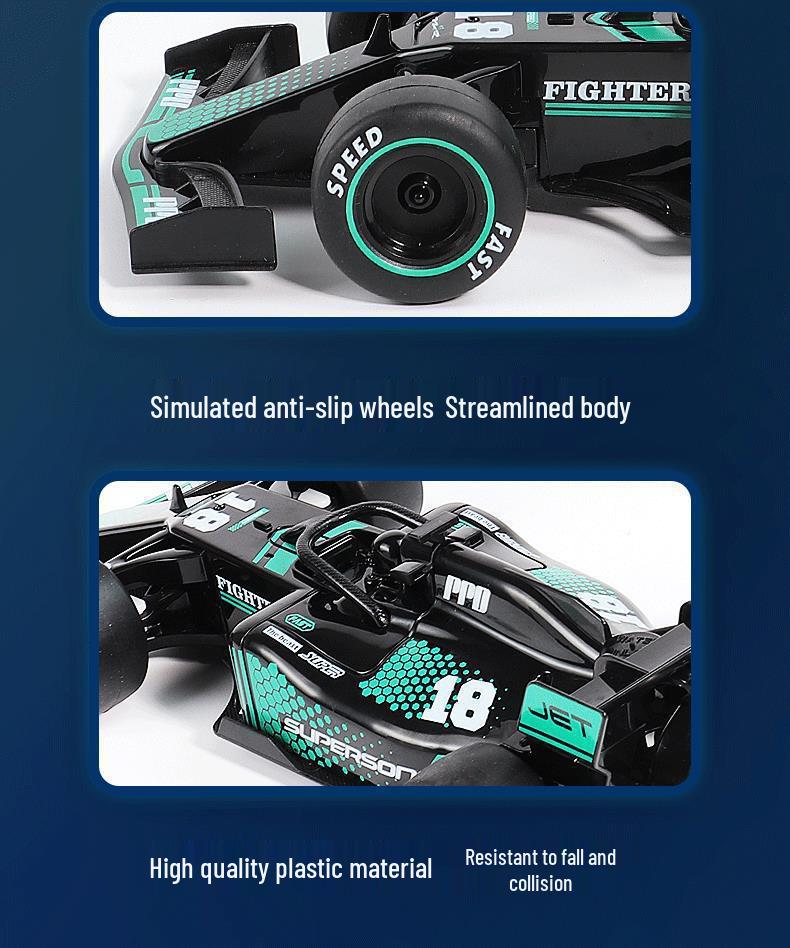 Rechargeable High-Speed F1 Remote Control Drift Car Toy with Electric Spray for Kids