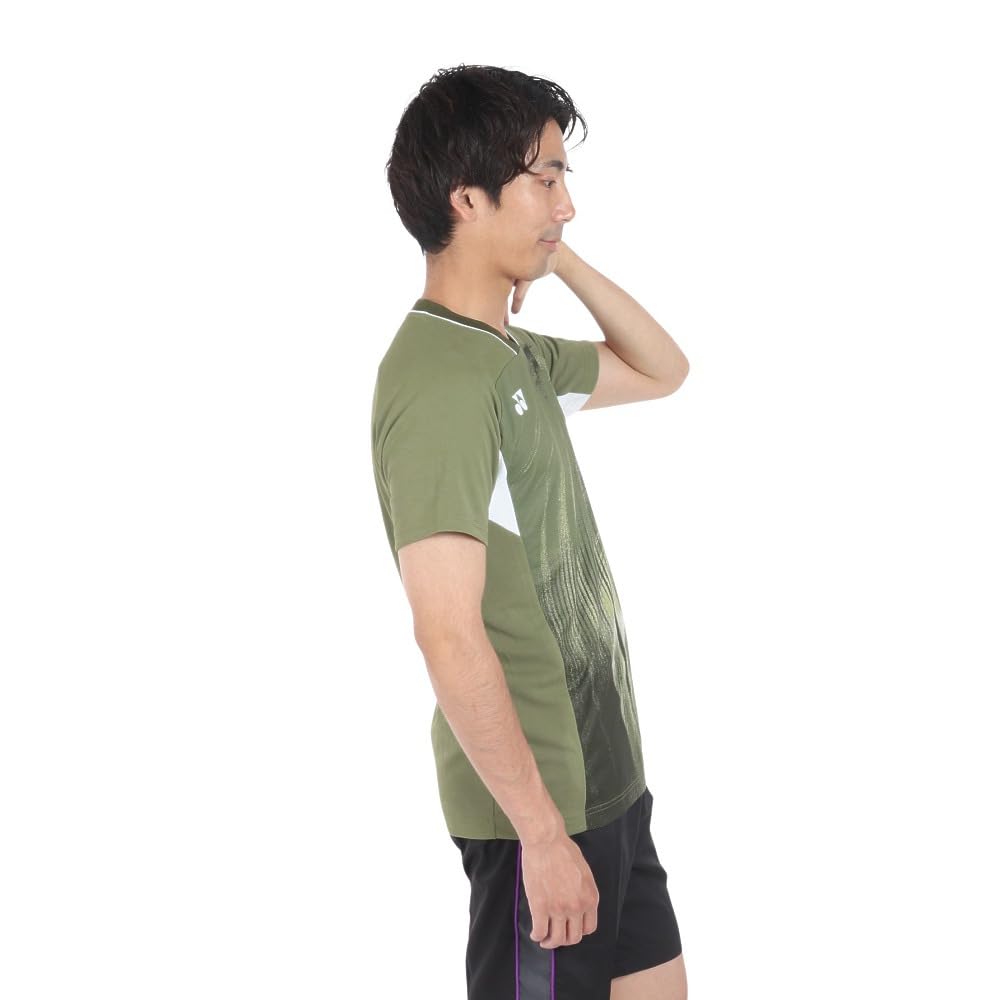 Yonex Short Sleeve Game Shirt Light Olive Medium Men's (Fit Style), (324),