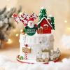 1-10PCS Christmas Train Decoration Mini Train Ornament Hanging Christmas Tree Decor Kids Gift Cake Topper Holiday Home Display