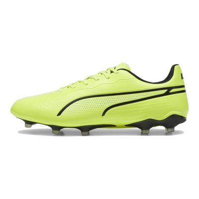 King Match FG/AG Sapatos de Futebol Confortáveis Sapatos de Futebol Unissex Verde Preto 107570-04