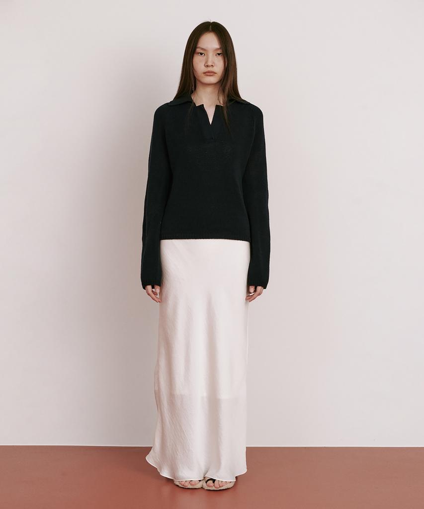 WNDERKAMMER Opened Collar Knit Top_3 Colors