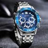 SANDA Brand Men's Quartz Watch Multi Functional Timing Waterproof Calendar Night Light Men's Stainless Steel Watch