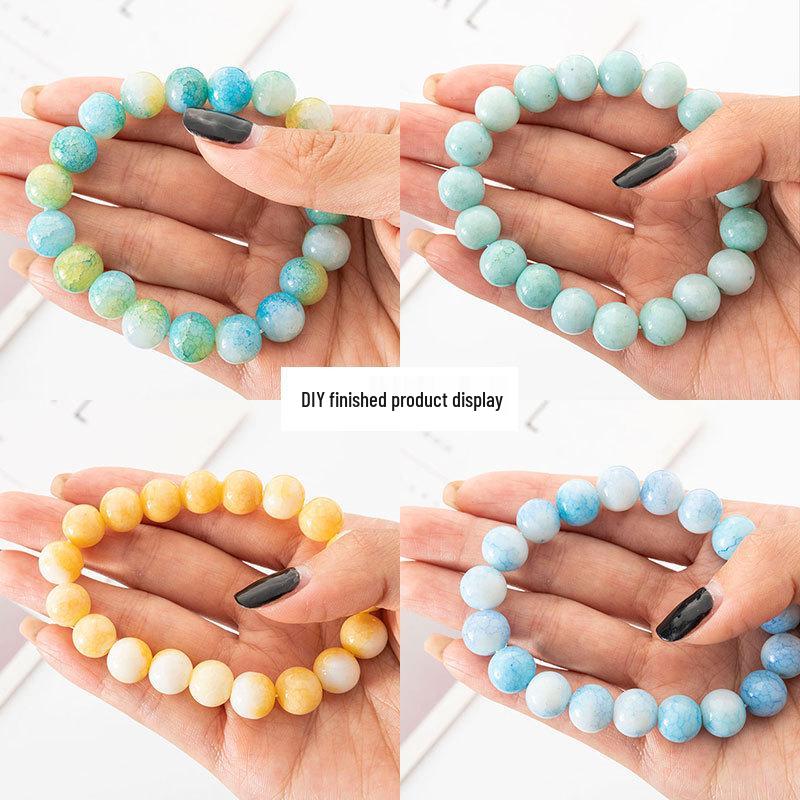 6.5-10mm Multicolor Glass Beads for DIY Bracelet and Necklace Jewelry Making