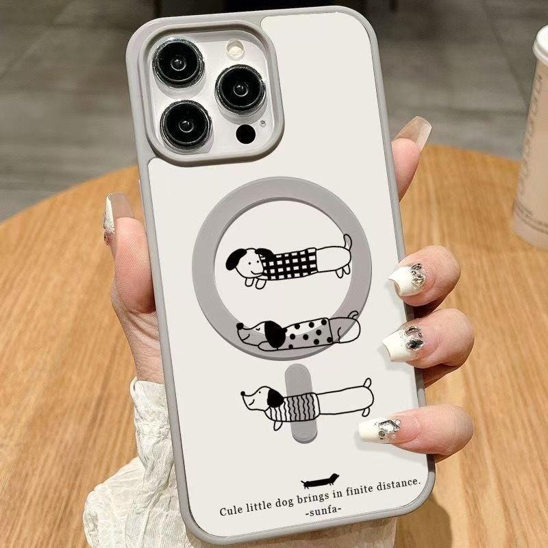 

Magsafe Transparent Magnetic Suction for Apple 15 Promax Mobile Phone Case 13 New Couple Cartoon 16 Anti-fall 15 Apple 13MINI
