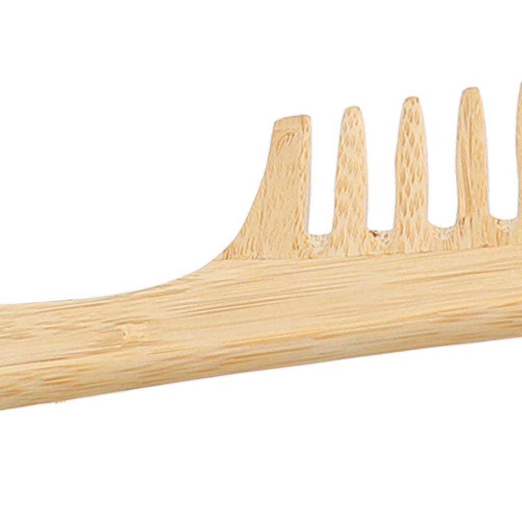 Bamboo Wide Tooth Comb with Handle Large Tooth Anti Static Curly Hair Shampoo Detangling Hair Comb