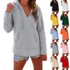 Sweat à capuche ample de mode pour femme Couleur Sweat-shirt décontracté