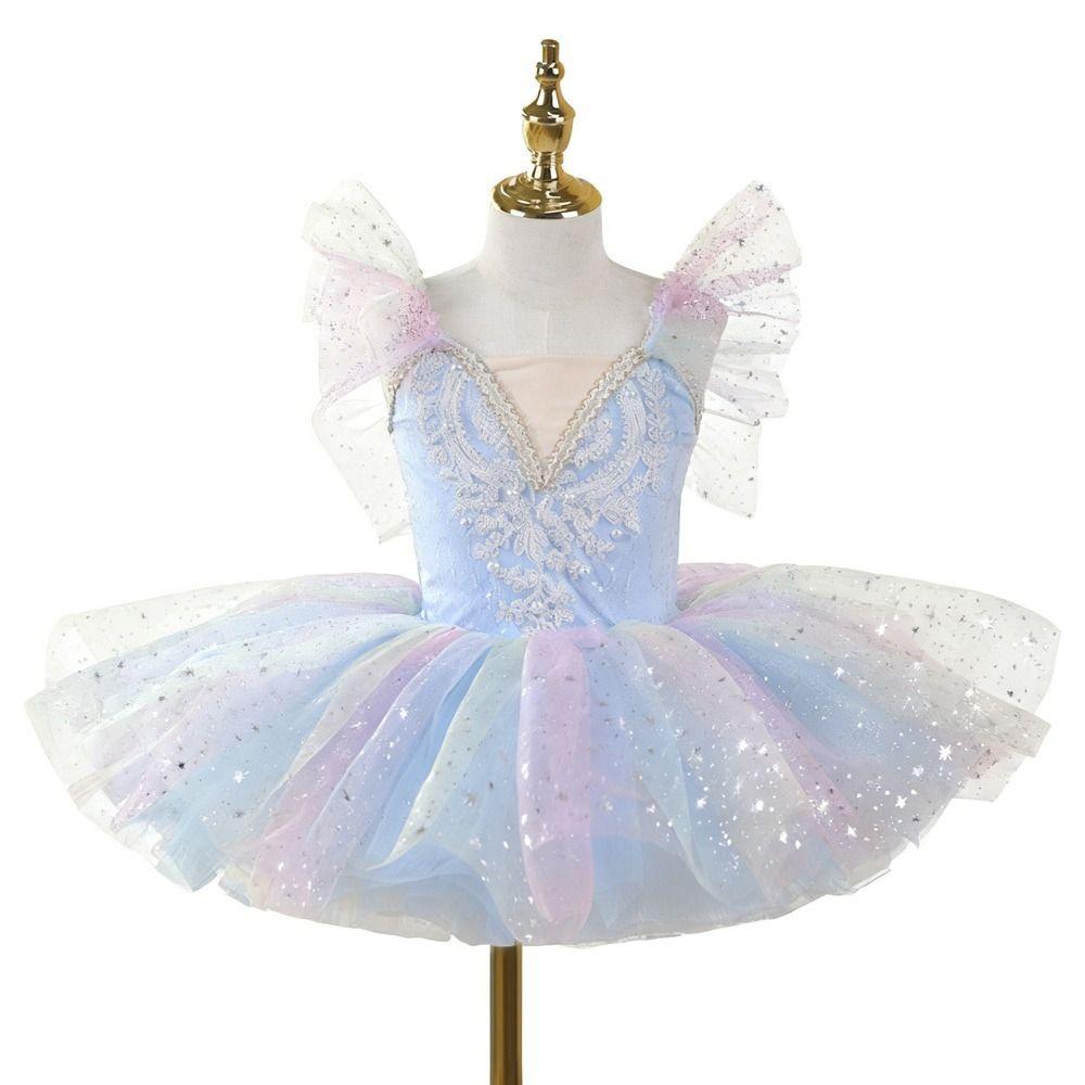Princess Dress Fashion Sequin Kids Ballet Dress Puffy Modern Performance Clothes Party Dress Princess Dress Dance