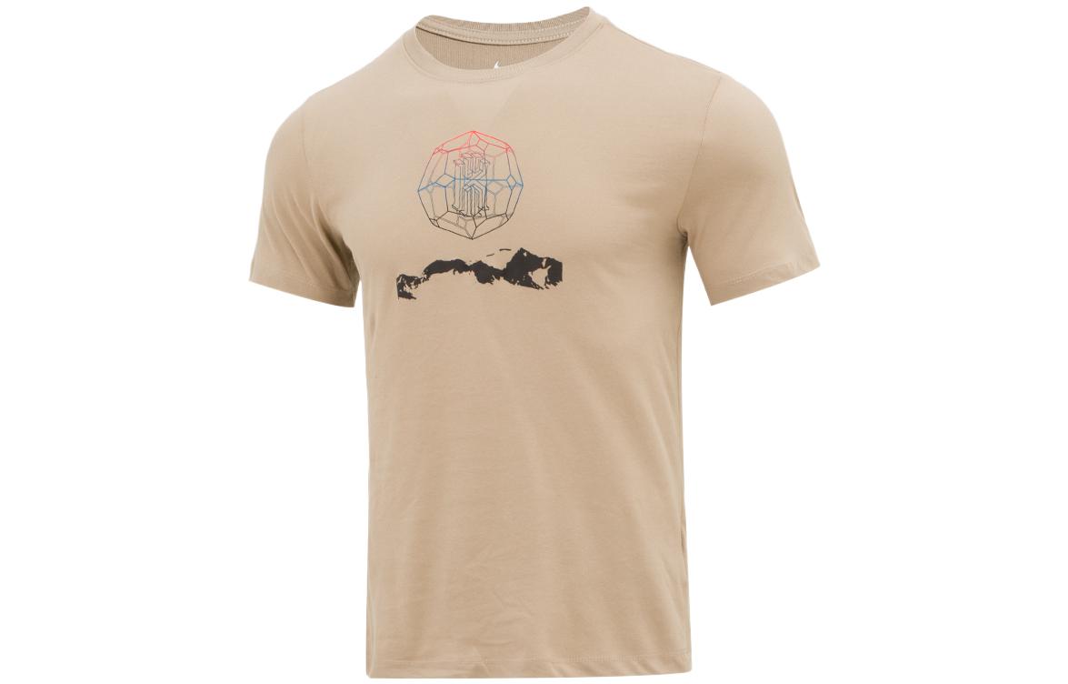 

Nike T Shirts Men s Khaki Crew Neck Moderate Straight Fit DM2463-247 M
