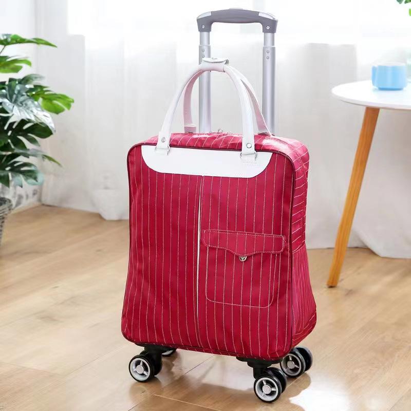 Women's Universal Wheel Trolley & Backpack Travel Bag - Large, Lightweight, Ideal for Short Trips & Carry-On Luggage