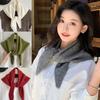 Winter Wool Korean Style Knitted Triangular Scarf Women Winter Warm Headscarf Shawl Multi-functional Neckerchief Hair Wrap