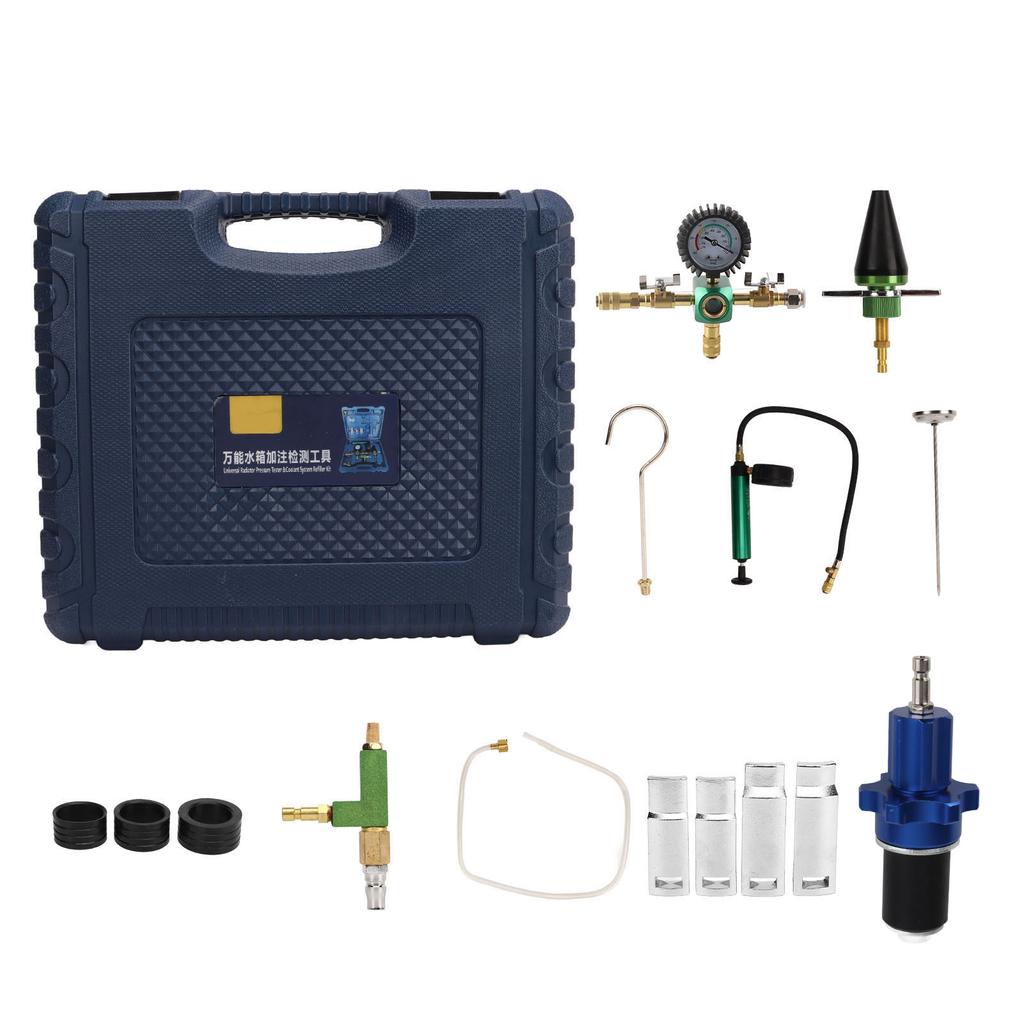 Coolant System Vacuum Refill Kit Radiator Pressure Leak Tester Antifreeze Filler for Most Vehicles