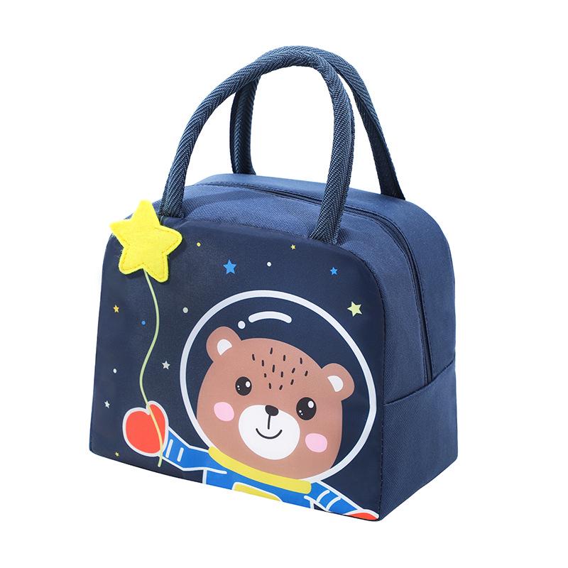 3D Cartoon Insulated Bento Lunch Bag with Thickened Aluminum Foil