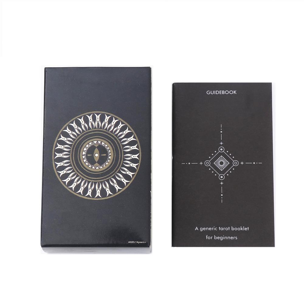 10.3*6cm Symbolic Soul Tarot with Guidebook for Beginners Black Gilded Edges 78 Pcs Cards