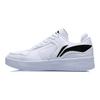 Li Ning Street Player Synthetic Leather, Leather Thermal Waterproof Coverage Low top Skateboard Shoes Men's White Black AGCQ251-4