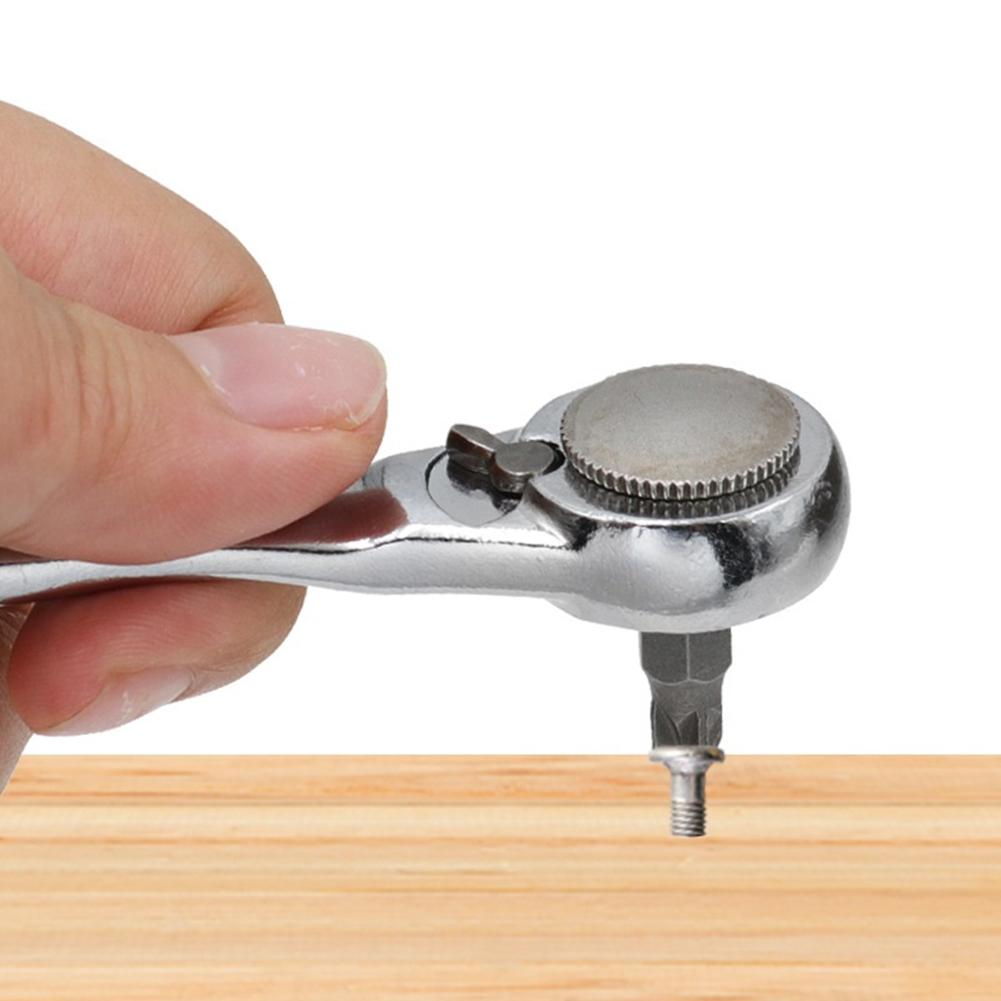 Hand Tools 72 Teeth Ratchet Magnetic Screwdriver Handle Small