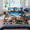 Popular Cartoon Character (Minions) Printed Bedding Set — Duvet Cover Set — Deluxe Gift for Teen Girls, Twin/Single, and Kids