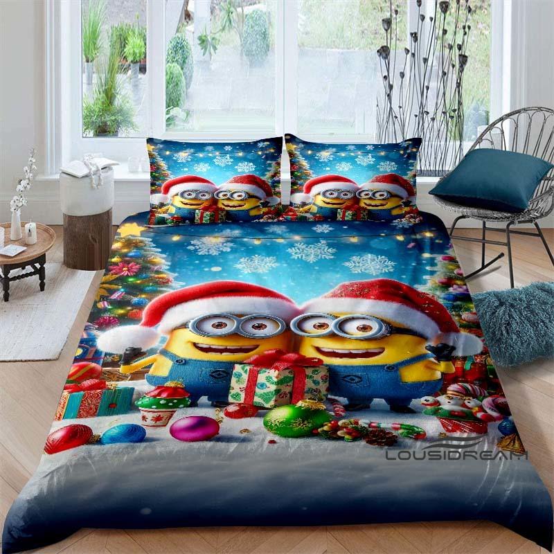 

Popular Cartoon Character (Minions) Printed Bedding Set — Duvet Cover Set — Deluxe Gift for Teen Girls, Twin/Single, and Kids 135x200cm