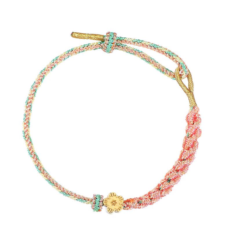 WEZHO Dragon Boat Festival Pink Peach Knot Bracelets (8-Pack)