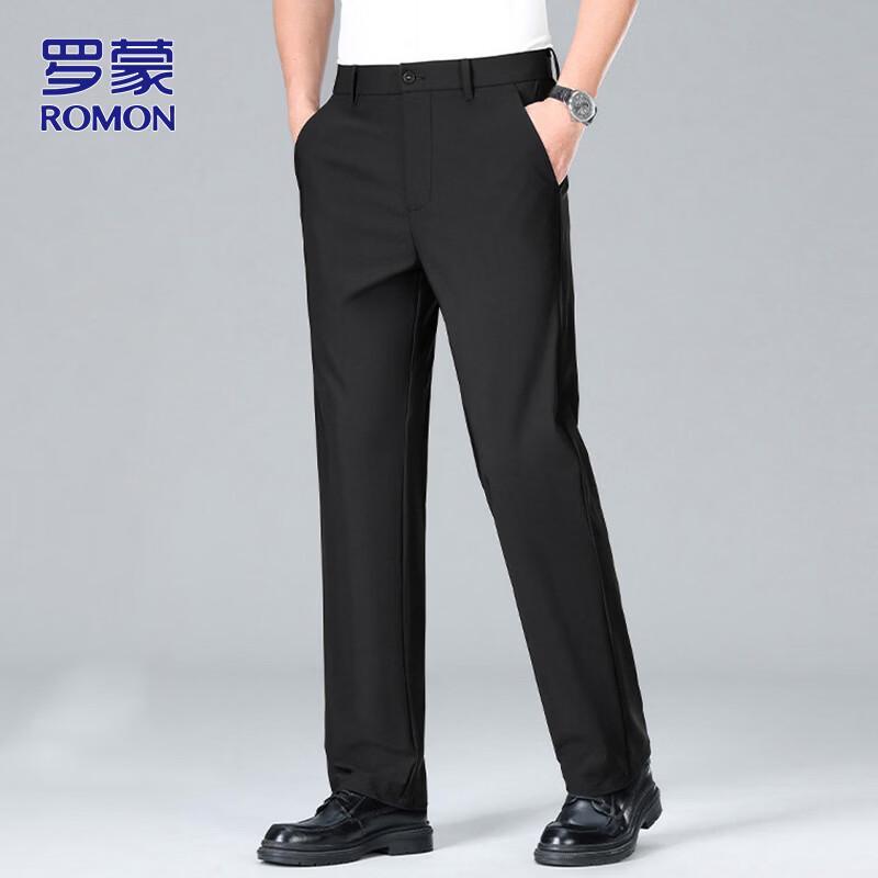 ROMON Men's Ice Silk Business Casual Pants