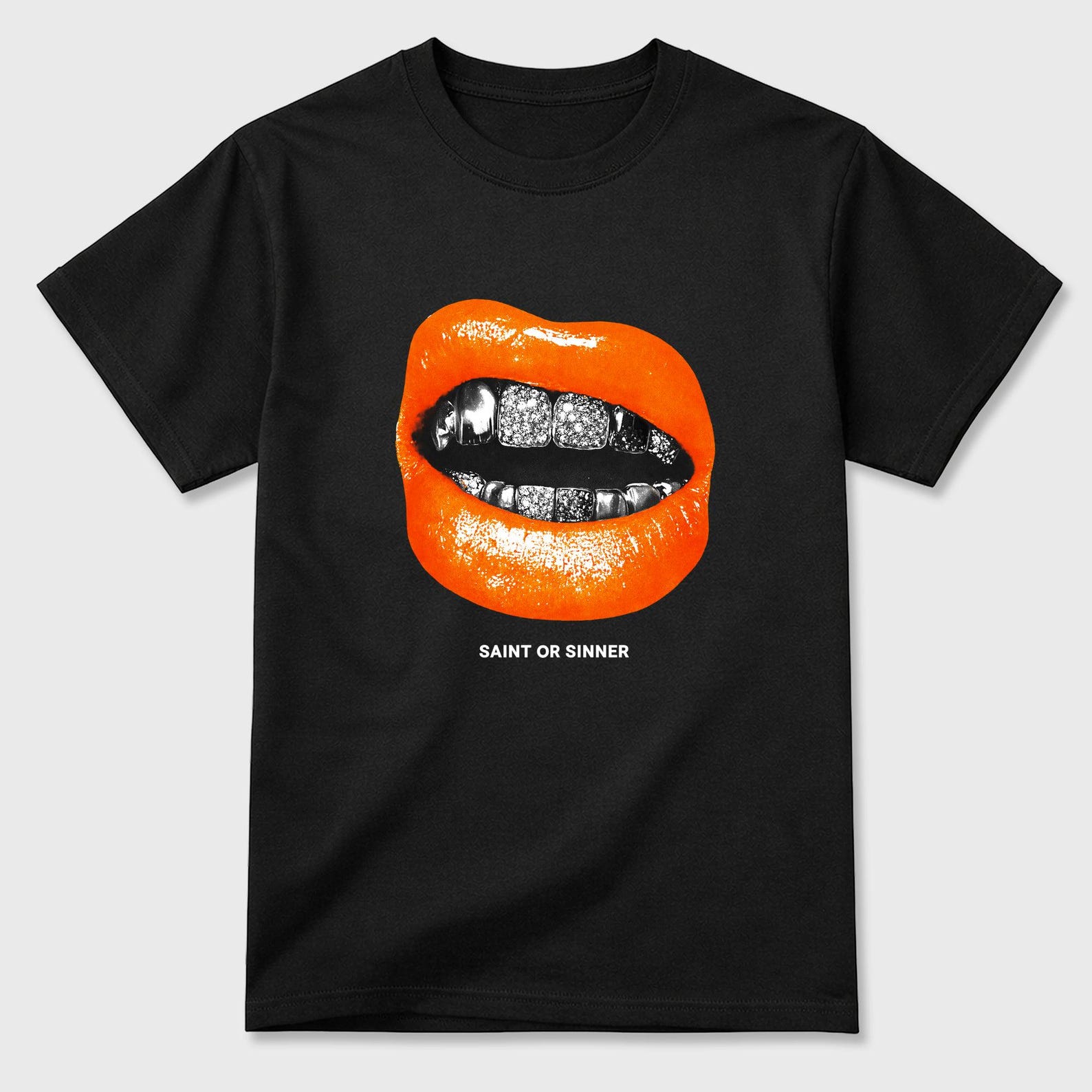 Sinner or Saint graphic tee. Streetwear Brand Graphic T-Shirt. AJ3 Orange Citrus XL