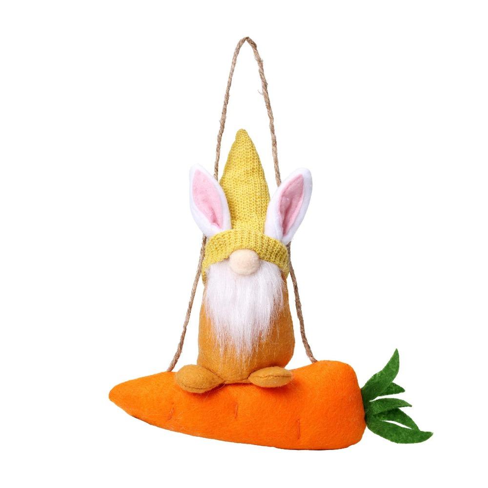 Plush Rabbit Gnome Ornament Colorful Faceless Plush Doll Farmhouse Rabbit Doll Toy  Easter Holiday