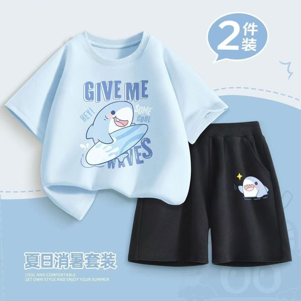 Summer Baby Girl Boy Clothes Set Children Bear Cartoon Printing T-shirt and Short 2 Pieces Suit Kid Shorts Sleeve Tracksuit