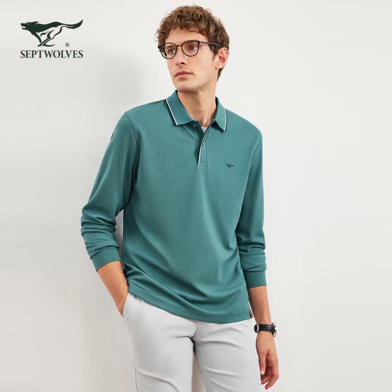 Septwolves Men's Warm Oxygen Long-Sleeve Polo Shirt
