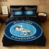 Wycombe Wanderers Fc Muster Bettwäsche Steppbett Set Bettbezug Kissenbezug Heimdekoration Geburtstagsgeschenk (1 * Bettbezug + 2 * Kissenbezug ohne Füllung)