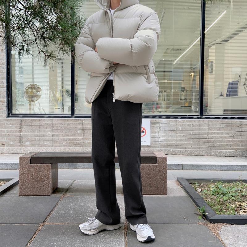 Bavlnou vycpané bundy pro muže na zimu Nový styl Prošívané bundy pro muže, Korejský styl Trendy Volné Zesílené Bavlnou vycpané bundy
