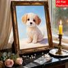 DIY Gerahmtes Perlenmalerei-Set Niedliches Hundewelpen-Muster 3D Funkelnde Perlenleinwand Kreative Heimwanddekoration Kunstprojekt Handgefertigte Geschenkidee