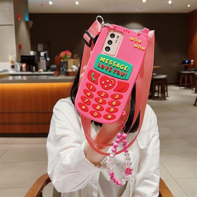 Applicable to Samsung S26 Fun Big Brother A17 mobile phone case A26 bracelet Note20 messenger rope A57 three-dimensional cartoon
