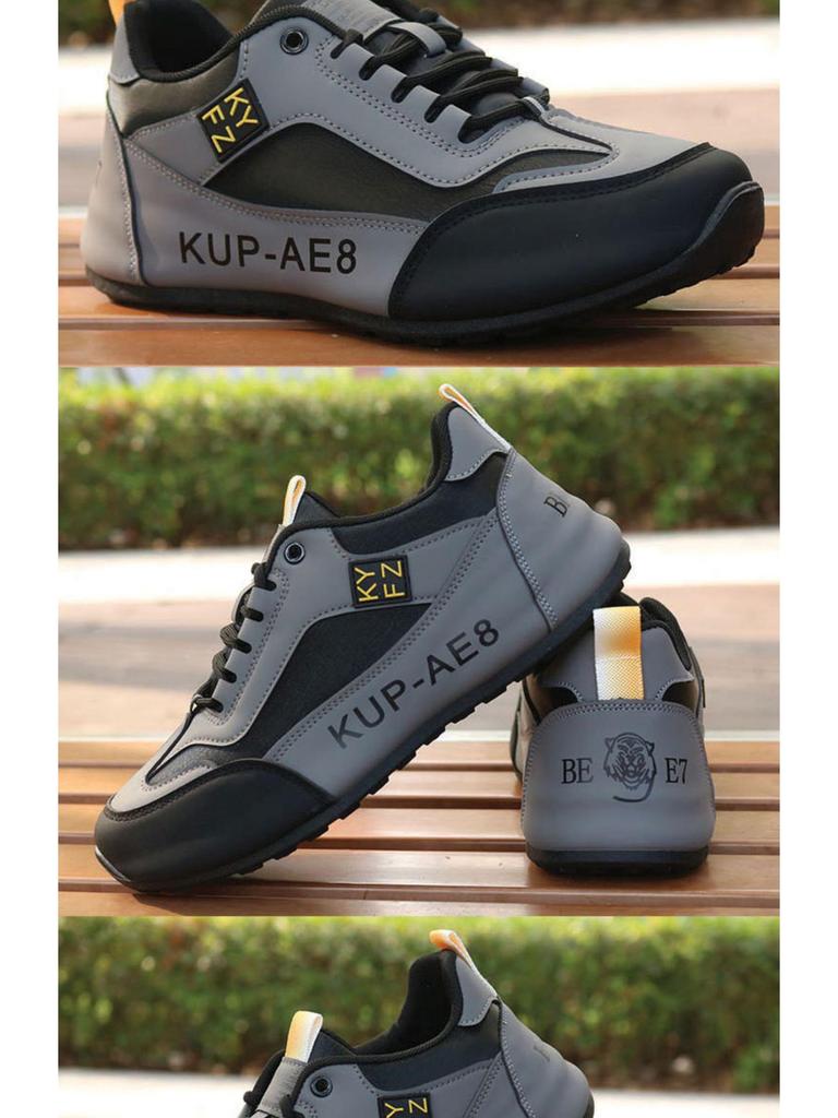 Brand Men's 2025 Waterproof Leather Sneakers - Non-Slip, Versatile Casual Shoes for Spring and Autumn