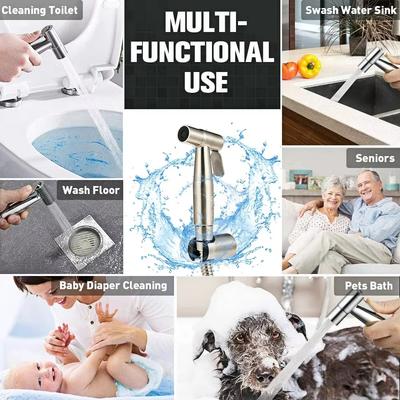 Stainless Steel Faucet Spray Gun Handheld Toilet Bidet Faucet Stainless Steel Hand Bidet Sprayers Brushed Water Sprayer