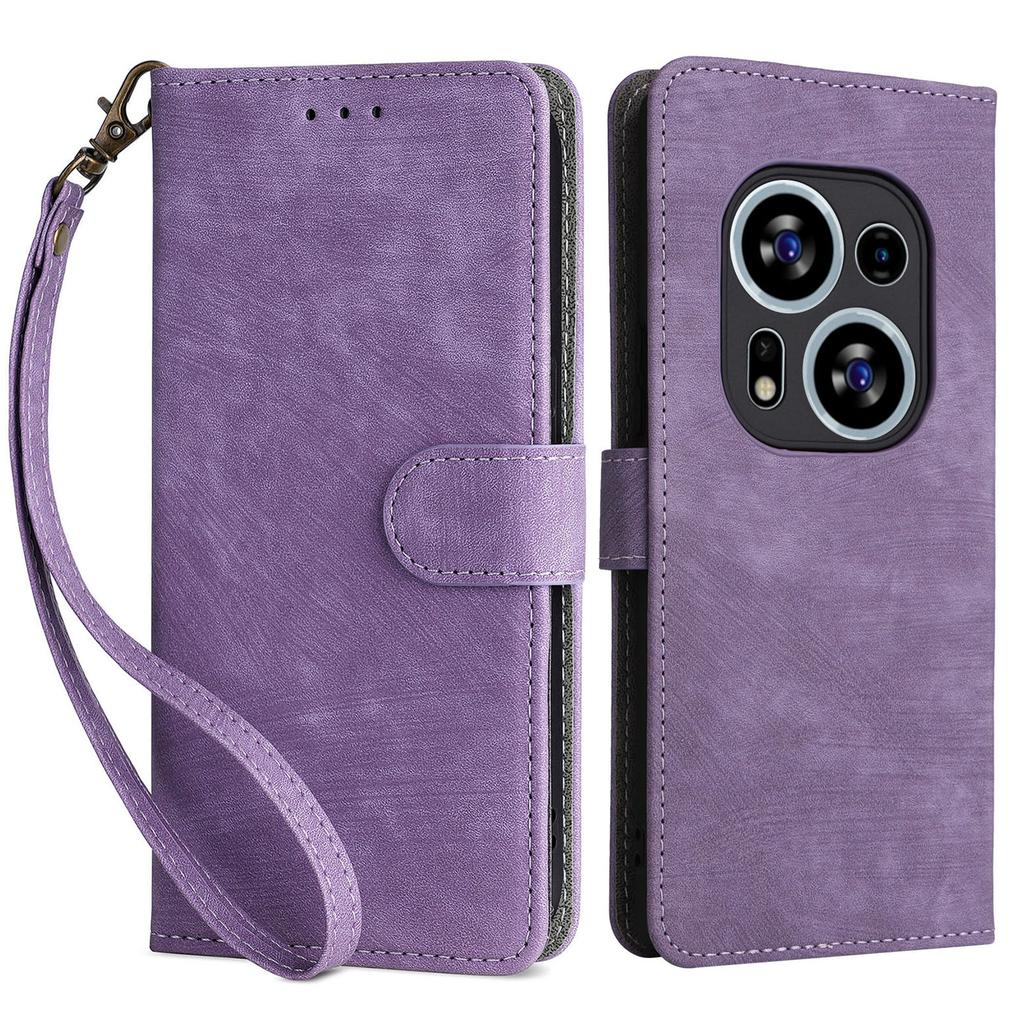 For TECNO Phantom X2 5G/X2 Pro 5G RFID Blocking Phone Case Folio Flip Leather Wallet Stand Cover with Strap