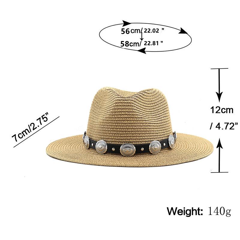 Spring and summer travel travel visor beach hat British style women's outdoor jazz hat sun protection straw hat