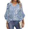 Blouses For Women Dressy Casual 3/4 Length Sleeve Womens Tops V Neck Tshirts Shirts With Flared Sleeve