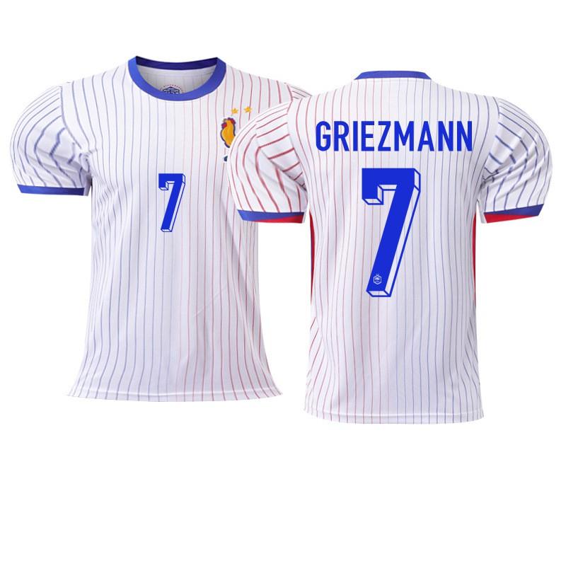 France Euro Cup Away Soccer Jersey Men Women Short Sleeve Football Shirt Mbapp 10 Griezmann 7 Giroud 9