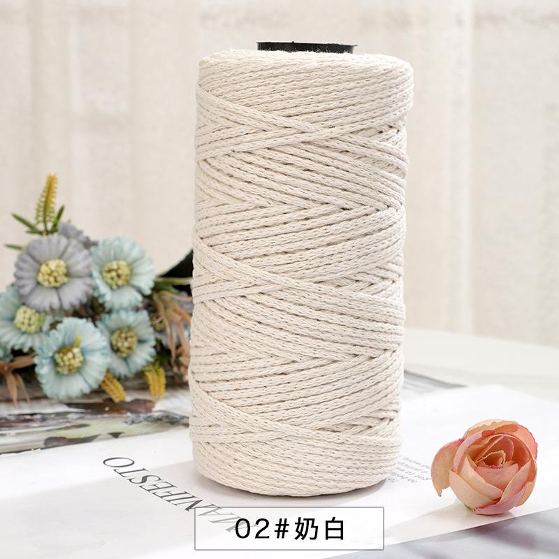 150g/150m 2mm Round Strand Hollow Yarn,European Hook Bag Core Diy Thread,Many Colors,Hand-knitted Crochet Matching Crocheting