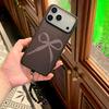 Ins Niche Retro Pattern Bow Is Suitable for Apple 17Promax Mobile Phone Case IP16 Matte PC15Pro Hard Case