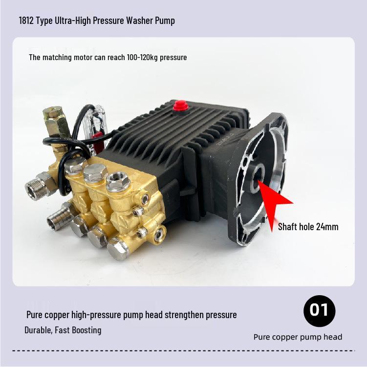 Universal 1812 High-Pressure Washer Plunger Pump for Commercial Car Wash Systems