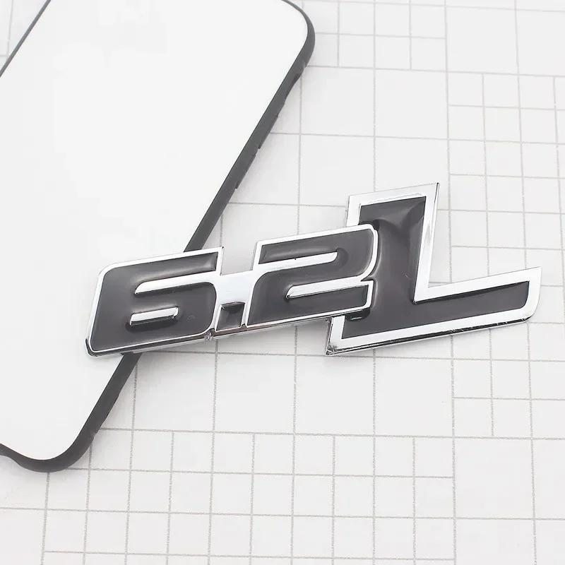 3D Metal 6.2L Logo Car Rear Boot Trunk Emblem Badge Sticker For Ford Raptor F150 Hummer H2 Chevrolet C7 Camaro Dodge Challenger
