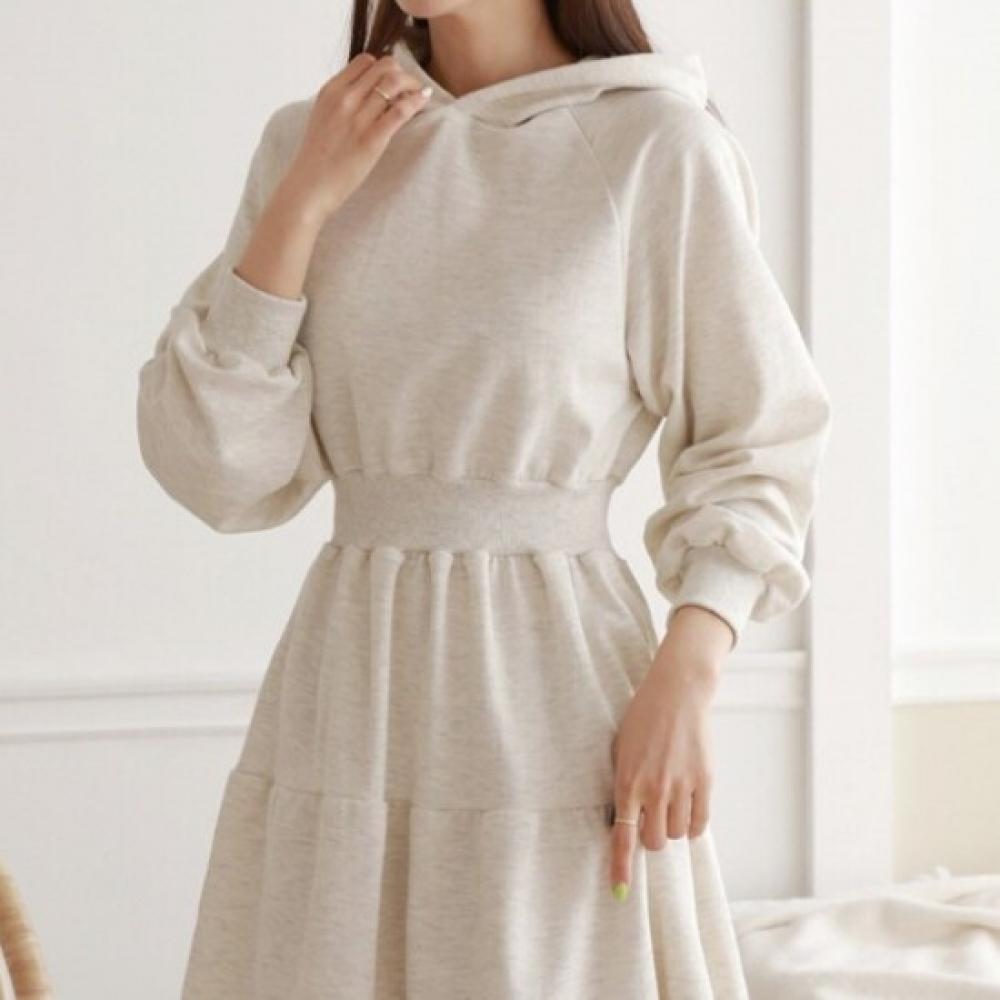 New Arrivals Open Run Meheri Hoodie Sports Frill Women Flare Spring Dress